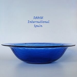 Vntg 10 5/8" Rarer Dansk Celtic Blue Rustic Textured 💙 Bowl